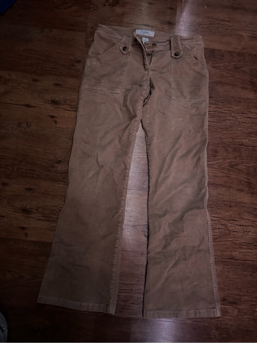 Corduroy Flared Pants in Light Brown